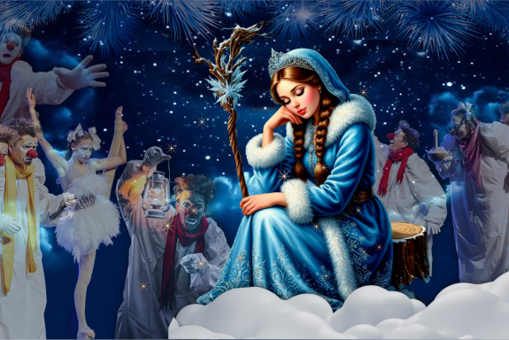 Московский Театр "Мир Лиц" представляет шоу "Облачные клоуны" – с новой, сказочной программой "Сны Снегурочки"